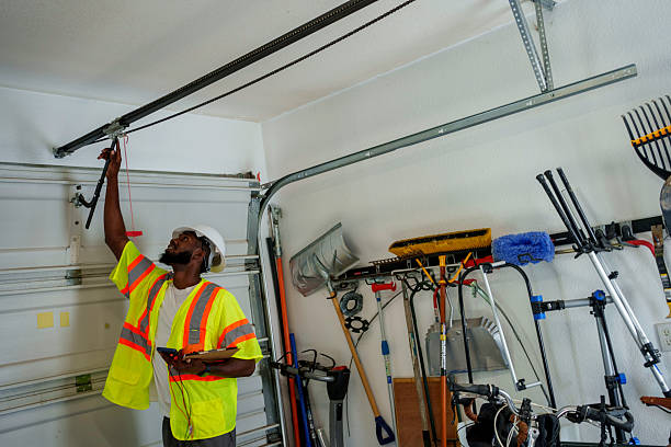Professional Garage Door Panel Replacement technician working in Swisher County County, TX